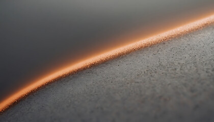 Copper glow along curved edge with velvety blur producing tasteful minimalist gradient background