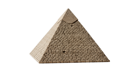Ancient Egyptian Pyramid Structure model  isolated on transparent background