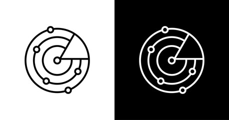 Radar  White Icon Set Design
