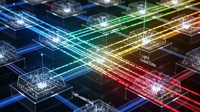 Light-Coded Data Networks: Visualizing High-Speed Data Transmission in Quantum Systems