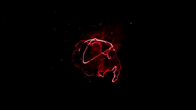 Electric lightning spark loop effect animation