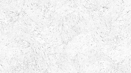 Abstract black and white textured background with curved lines and dots vector
