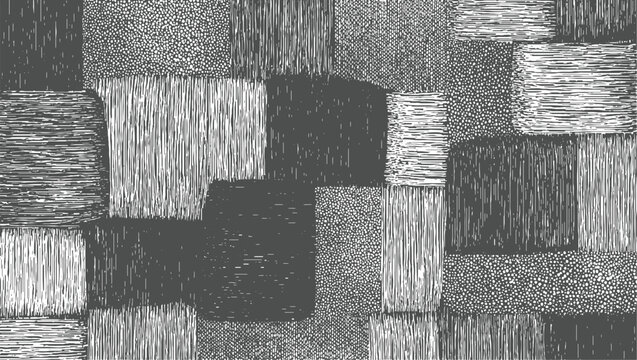 Dark gray and white abstract patchwork pattern with varied textures background graphic
