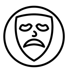 Actor Mask Vector Line Icon Design