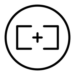 Camera Focus Frame Vector Line Icon Design