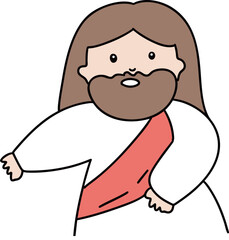 귀여운 예수 만화 캐릭터 일러스트 1