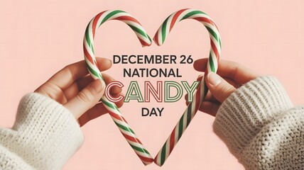 Celebrate National Candy Day on December 26 with heart-shaped candy canes, sugary desserts, and creative candy recipes to brighten your holiday season.
