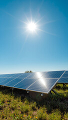 solar panels field modern clean energy eco technology