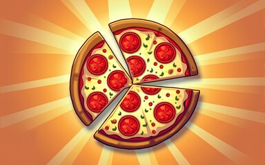 vector pizza party flyer invitation template design. High quality