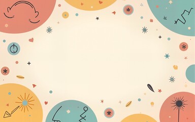 Homely geometric background embellished with farewell party icons, ideal for bidding farewell with warmth and appreciation in a heartfelt gathering. High quality