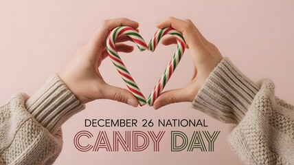 Celebrate National Candy Day on December 26 with heart-shaped candy canes, sugary desserts, and creative candy recipes to brighten your holiday season.