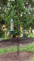 Shepherds Hooks with Bird Feeders