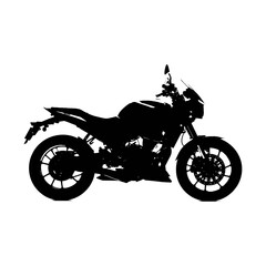 Obraz premium Motorcycle silhouette on white background
