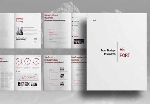 Red Studio Finance Report Brochure Layout