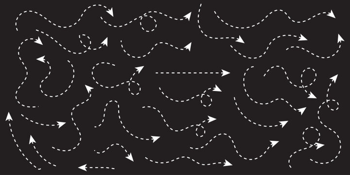 Hand drawn arrow illustration Clean dot style doodle arrows set, icon set collection vector illustration,