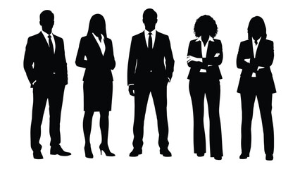 Business people silhouettes Vector