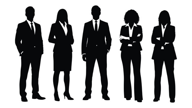 Business people silhouettes Vector