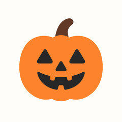 A vibrant illustration of a smiling jack-o'-lantern, perfect for Halloween decorations and festive designs.