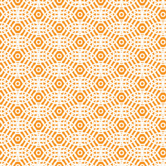 Abstract geometric pattern with orange and white lines seamless vector background for textile design wallpaper or wrapping paper