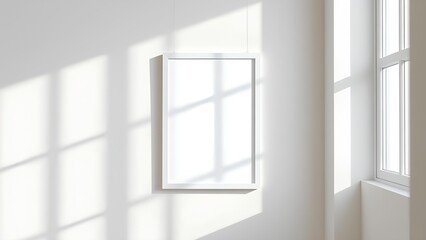 Fototapeta premium Poster Mockup with Soft Window Light