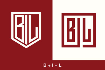 BIL Monogram Logo Design, Modern Geometric Badge Lettermark for Branding and Identity