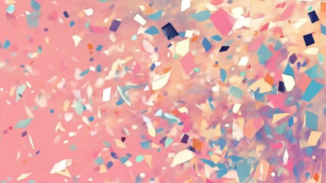 pastel illustration falling confetti Videos