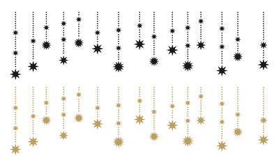 吊り下げられた星の装飾