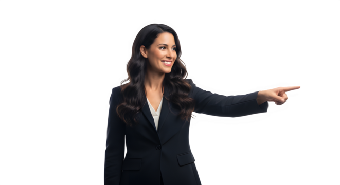 Businesswoman presenting important data on chart