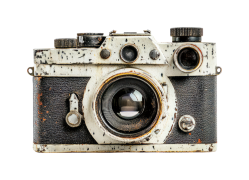 Vintage Film Camera with Rust and Wear for Photography Enthusiasts