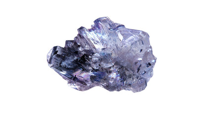 Obraz premium A vibrant cluster of purplish blue crystals displays intricate facets and an ethereal glow against a dark backdrop