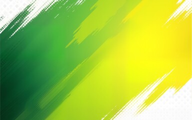 Abstract sports background with green and yellow gradient brushstrokes and halftone effect. dynamic grunge background. scratch and texture elements for design. Dynamic Brushstrokes. Illustration
