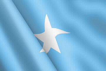 Somalia waving flag 3d illustration