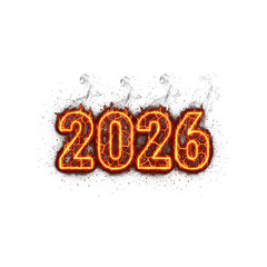 Happy New Year 2026 PNG Image – Transparent Background Greeting Design