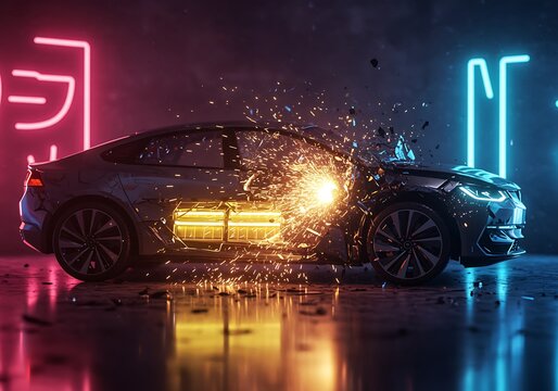 Electric Vehicle Battery Explosion Safety Concerns and Renewable Energy Innovation Illustrating the Challenges of Sustainable Transportation and Automotive Engineering Advancements