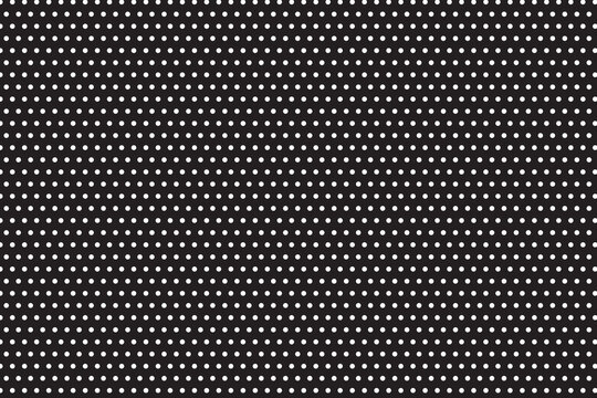 A seamless pattern of tiny white triangles evenly distributed on a clean black background