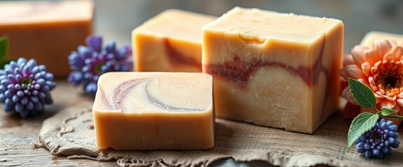 Artisan vegan soap, richly textured, natural colors,  rosemary soap,  eco-friendly
