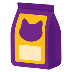 cat animals food packaging flat color vector illustration template design