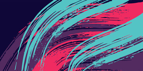 neon background brush game blue pink purple banner abstract paint stain vintage modern car wrap sticker, eps 10,