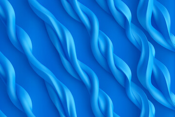 Seamless Satin Blue Ribbon Pattern Elegant 3D Abstract Background