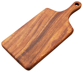 Wood cutting board with handle isolated on white (set of three boards / various wood tones)