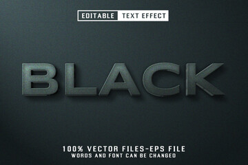 Black Editable Text Effect