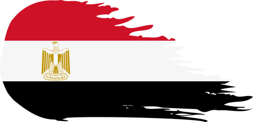 egypt comet flag fly, grunge brush vector © gladder