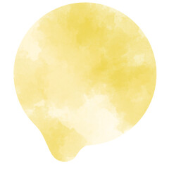 とろけるまるの黄色い水彩素材一か所垂れ