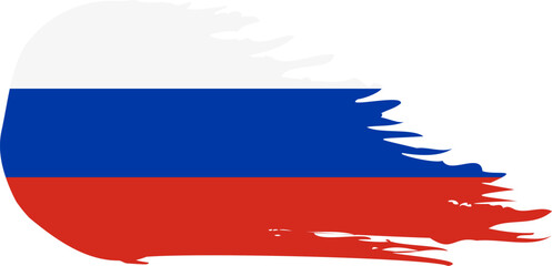 russia comet flag fly, grunge brush vector