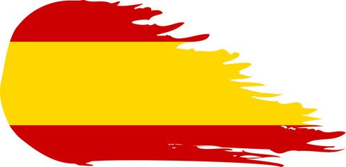 spain comet flag fly, grunge brush vector