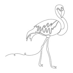 flamingo continuous line