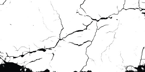 Cracked wall texture grunge damage stain background. Black dirty old crack broken concrete wall