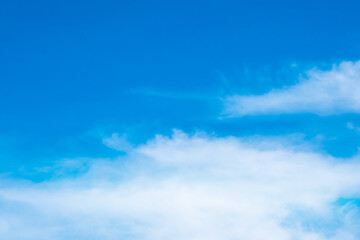 Panorama of cloud clear sky background for summer vacation concept at ocean and summer sea water...