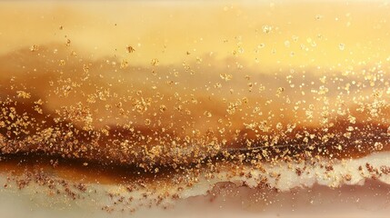 Abstract Gold and Brown Alcohol Ink Background:  Elegant, Luxurious, Shimmering Texture.