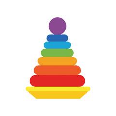 colorful pyramid toy